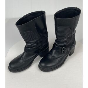 Car Shoe Boot Womens Shoes, Black Leather Size 8.5